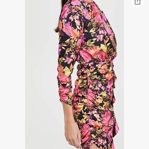 For Love & Lemons Women's Gathered Neckline Midi Dress - Picture 5 of 6